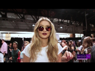 Gigi hadid backstage x new york fashion week anna sui ss16