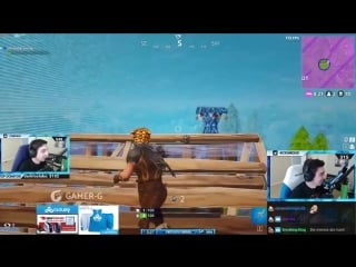 [gamer g] shroud reacts to our montage "shroud using aimbot in fortnite"