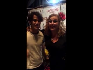 Julie james with darren criss at elsie fest 2016