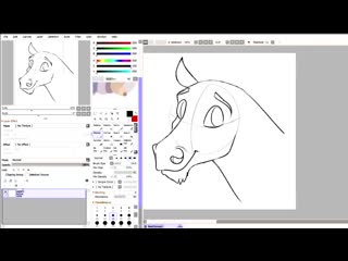 Cartoon horse head sketching by jenery