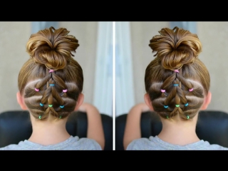 12cute summer hairstyle upward elastics messy bun