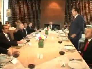 Hillary clinton and mikheil saakashvili toast