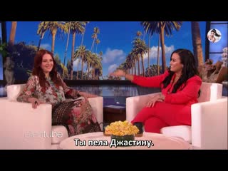 [rus/sub] demi lovato talks with megan mullally