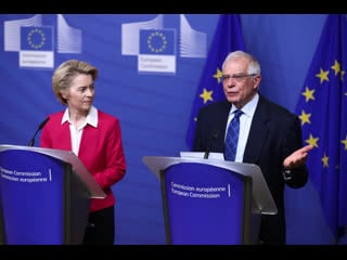 Live brüssel – von der leyen und eu aussenbeauftragter borrell geben pressekonferenz