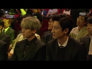 [video] 150903 suho, baekhyun & chanyeol cut @ mbc korean broadcasting awards