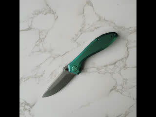 Kubey kb314s ruckus liner lock folding knife green ti handle cpm 20cv steel