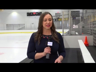 The first practice in the nhl charlie mcavoy with the boston bruins