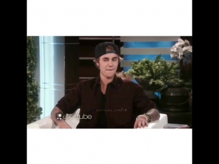 Justin motherfucking bieber on ellen