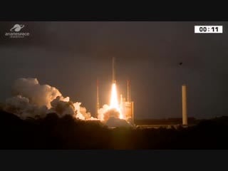 Ariane 5 liftoff with gsat 11 and geo kompsat 2a