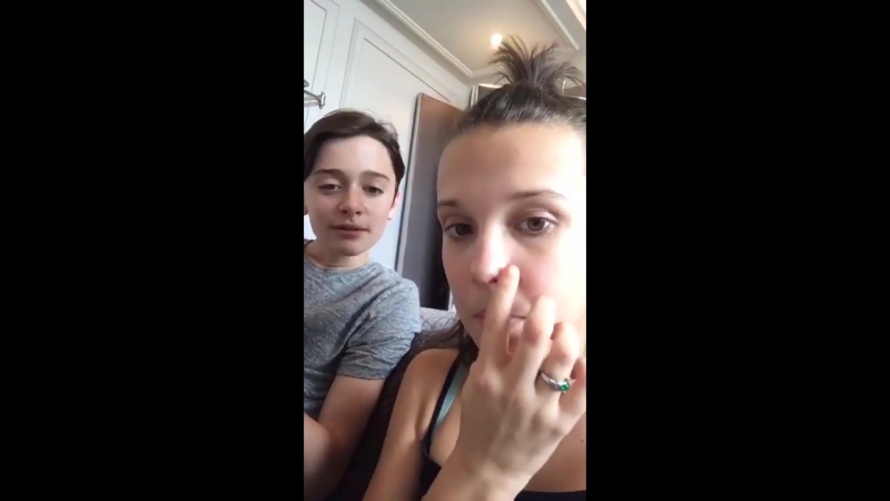 Millie bobby brown with noah schnapp