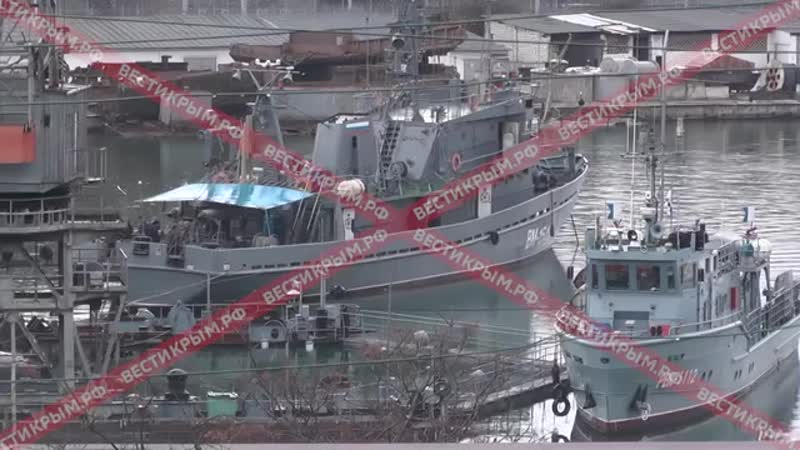 Появилось видео с места затопления дока с подводной лодкой в севастополе {15 12 2019}