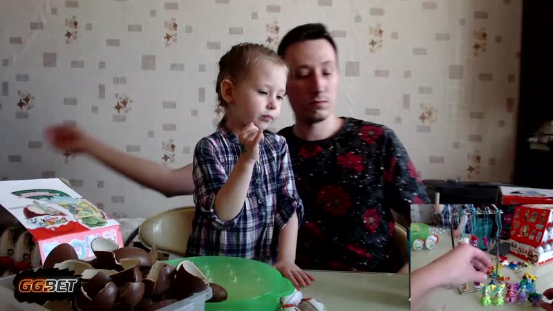 Открываем 100 киндер сюрпризов с дочкой #freebat9 (just chatting)