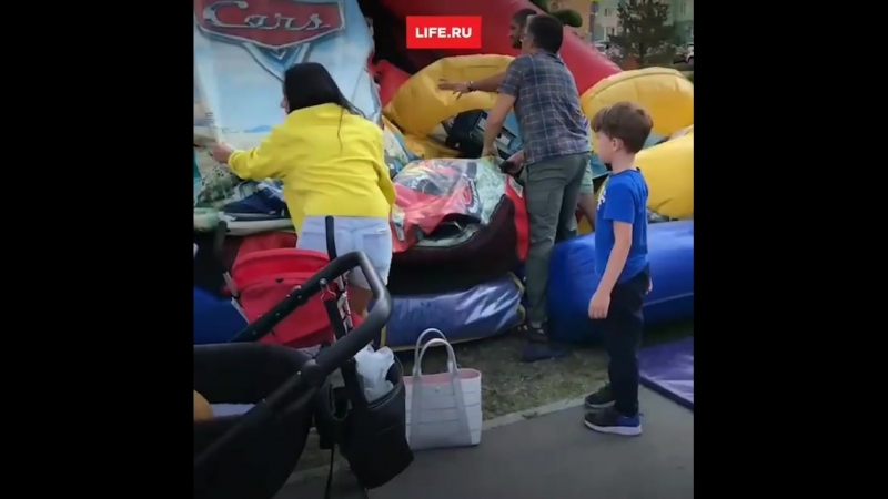 В красногорске сдулся батут с молодые