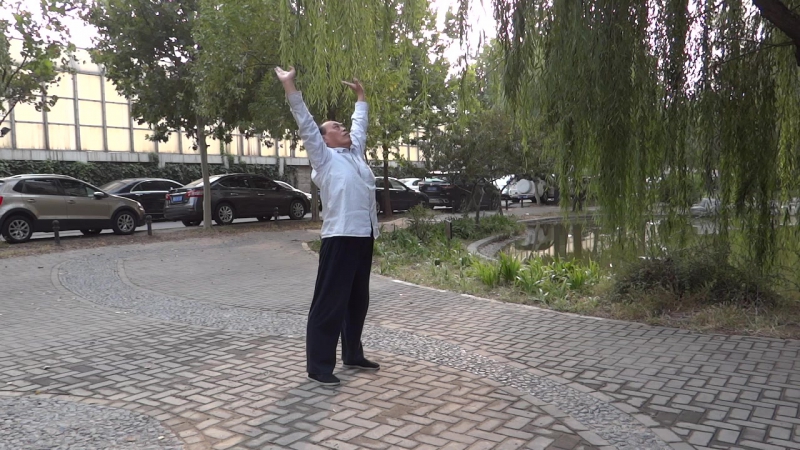 Комплекс цигун "восемь отрезов парчи" в исполнении мастера сунь сюя