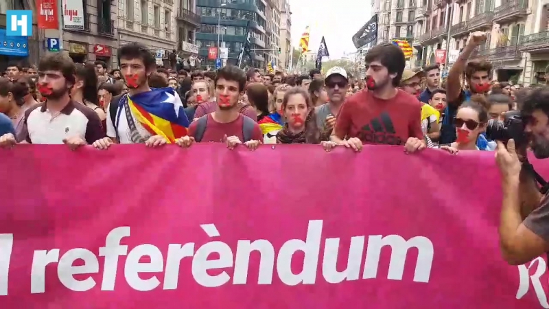 Манифестация за независимость в барселоне