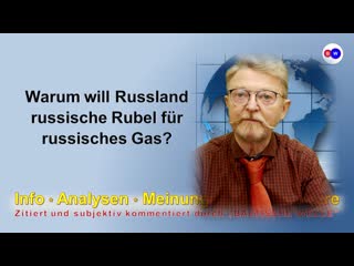 Warum will russland russische rubel für russisches gas