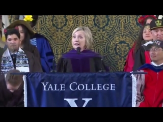 Hillary clinton makes remarks at class day at yale university