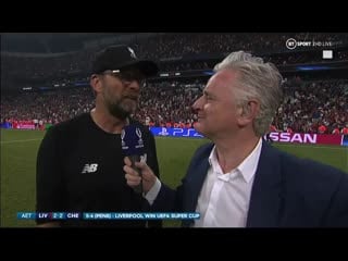 "adrian!!!!!!!!" jurgen klopp goes full rocky balboa after uefa super cup win