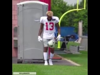 Odell plays football
