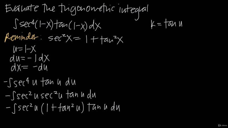 [11 integrals trigonometric integrals] 095 tan^m sec^n, even n, example 2