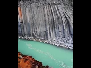 Basalt canyon in iceland