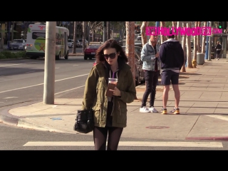 Lily collins looks fit healty while leaving the gym after her workout routine