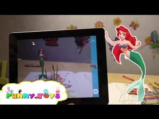 Princess ariel 3d disney русалочка 3d живая раскраска