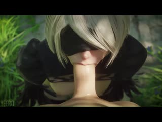 3d hentai] nier automata 2b blowjob