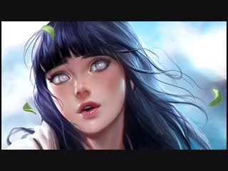 Hinata art by sakimichan (process)