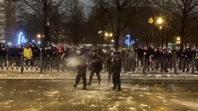 Массовый расстрел омона снежками россия протесты полиция г