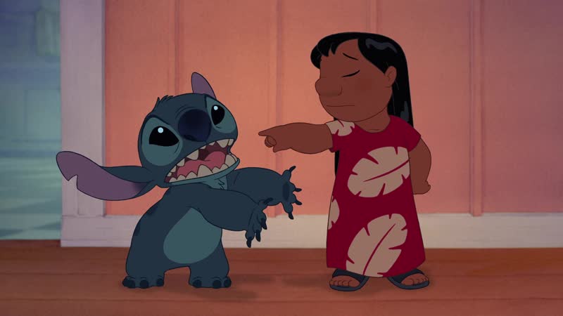 Лило и стич "тронула меня, тронула меня"