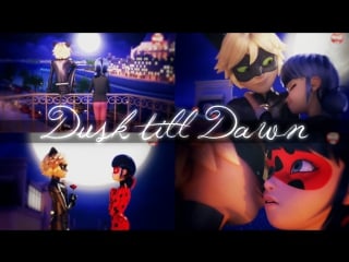 Marinette & cat noir | ladybug & cat noir 「dusk till dawn」miraculous ladybug【amv】