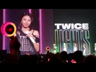 Chaeyoung's off shoulder shirt was too sexy looking during her speech so nayeon tried to cover it up but chaeng pulled it down a