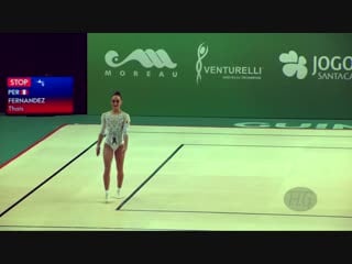 Fernandez thais (per) 2018 aerobic worlds, guimaraes (por) individual women qualifications