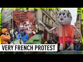 You know the protest is french if it combines vandalism and art