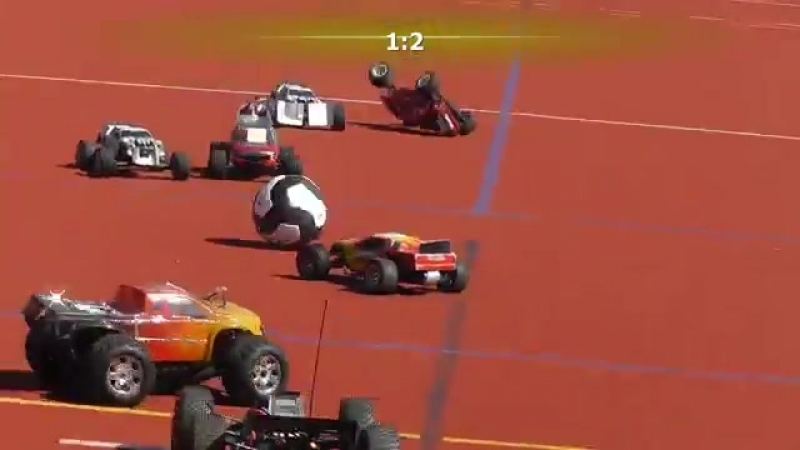 Rc car football with firestorm savage trophy flux part3
