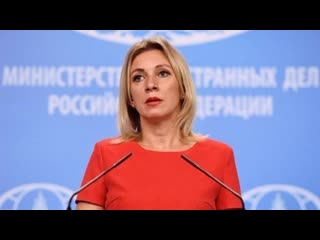 Live russlands aussenamtssprecherin maria sacharowa gibt wöchentliche pressekonferenz