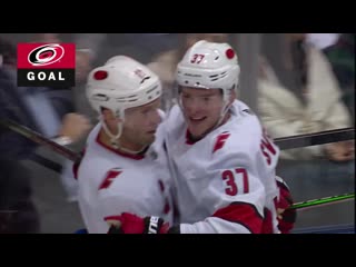 Svechnikov's nice deflection goal dec 23, 2019