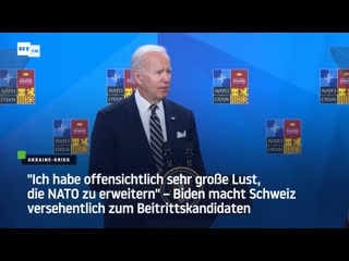 “ich habe offensichtlich sehr grosse lust die nato zu erweitern“ – biden macht schweiz versehentlich zum beitrittskandidaten