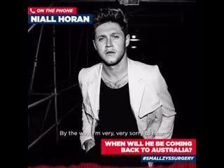 @niallofficial has a message for all his aussie fans out there smallzyssurgery