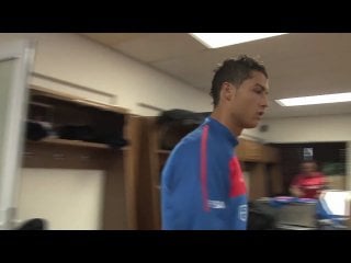 Cristiano ronaldo in the backstage of portugal vs mozambique (hd)