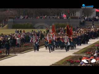 08 05 2017 торжественно траурная церемония на пискарёвском кладбище,посвящённая дню победы