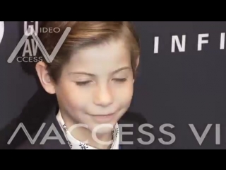 Jacob tremblay on the red carpet in los angeles for the hfpa and instyle