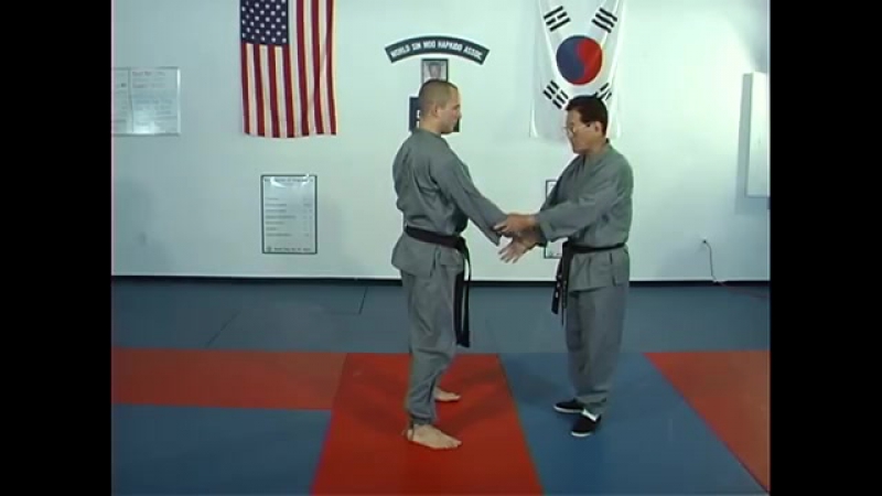 Hapkido cross hand wrist grab techniques 5 thru 8 by ji han jae