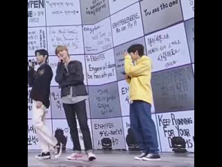 Sunoo teared up when he saw engenes on the screen how much more when he sees them live