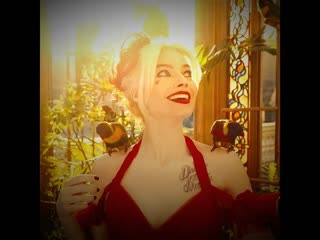 Porn squad; blonde woman with red lips