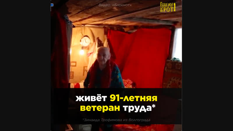 91 летняя ветеран труда вынуждена жить в сарае