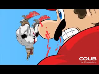 Kratos killed the mario and took all the princesses to himself