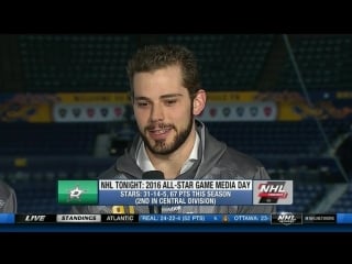Tyler seguin and jamie benn at nhltonight 01/29/16 #nhlallstars
