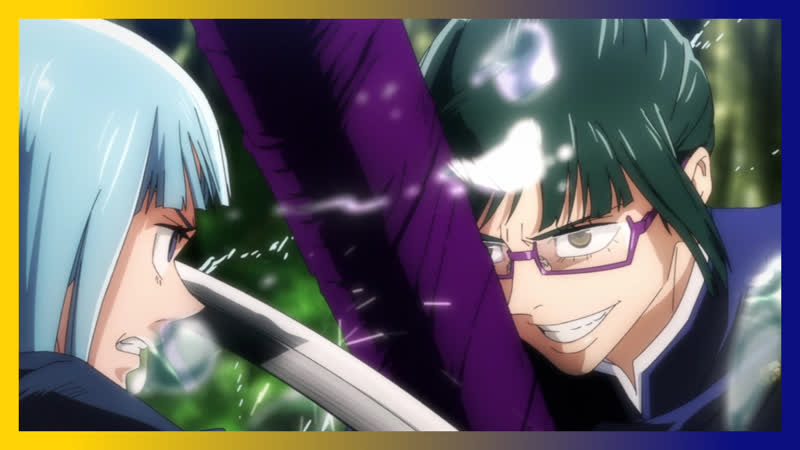 Командная битва бой между касуми и маки она умеет обращаться с большими палками ›› аниме "магическая битва"